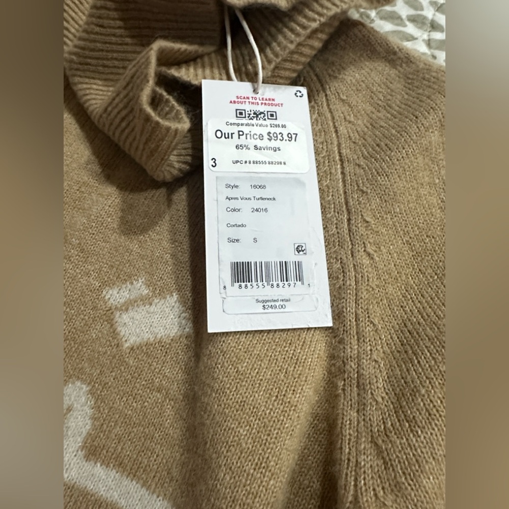 Obermeyer Women's Apres Vous Turtleneck sweater women size: Small NWT